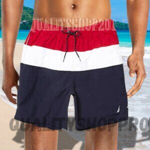 Men's Nautica Quick Dry Classic Swim Trunk tricolor $59